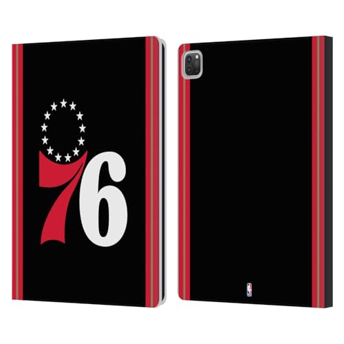 Étui portefeuille iPad Pro 12.9 cuir véritable rétro NBA Philadelphia 76ers