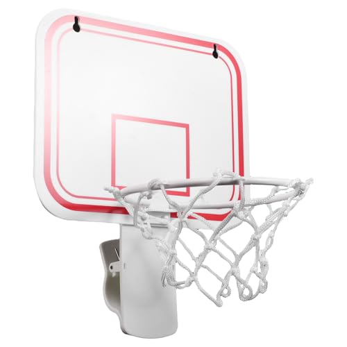Tofficu Mini Canasta de Baloncesto Compacta y Resistente a Manotas para Cubo de Basura de Plástico Blanco, Compacta y Resistente a Manchas, Adecuado para Oficina y Hogar