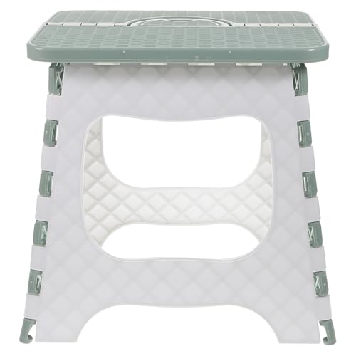 Chaise pliante plastique vert transportable avec pieds antidérapants de camping - 2