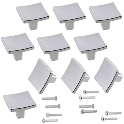AERZETIX - C64416 - Lot de 10 Boutons carrés pour porte de meuble hauteur 27/20 mm - poignée armoire placard tiroir décoration intérieur cuisine salon...
