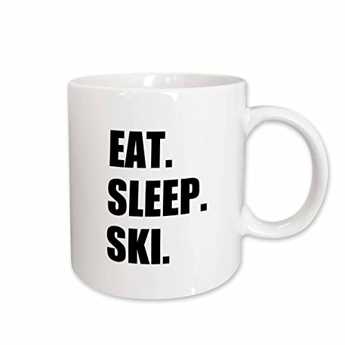 3dRose Eat Sleep Ski - skiing enthusiast passionate skier 11oz Mug