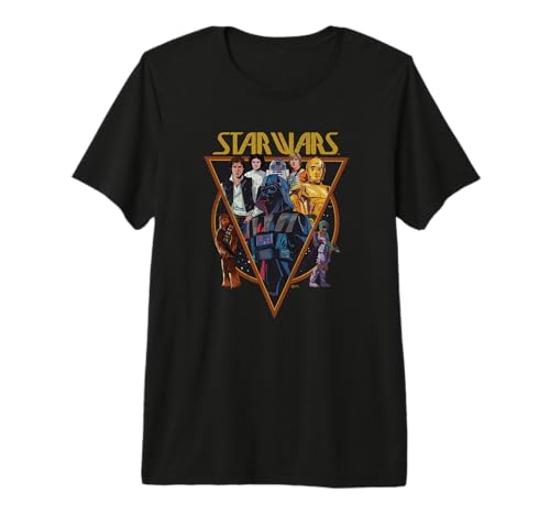 T-shirt Star Wars original premium en coton doux avec logo retro vintage