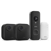 Blink Outdoor 4 Camera + Blink Battery Doorbell 2K+ (newest gen)| Wireless HD smart security camera| 2 camera system with Sync Module Core incl.| IP65