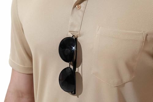 Image of Rdruko Men's Polo Shirts Short Sleeve Quick Dry Outdoor Golf Sports Shirts with Pocket