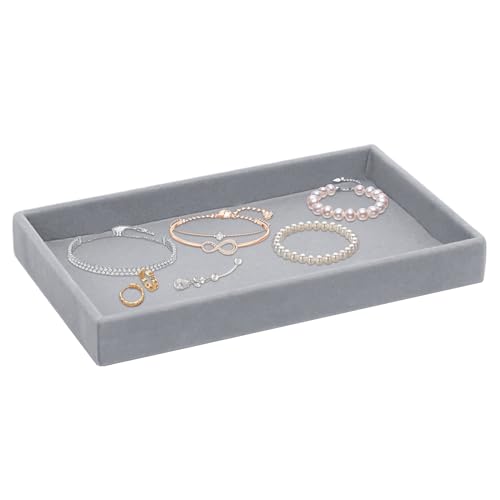 Genérico Organizador De Joyería De Terciopelo: Insertos De Cajón Apilables, Bandejas De Forrado, Pantalla Elegante | Compartimos En Protectores, Solución De Almacenamiento De Propósito Múltiple P