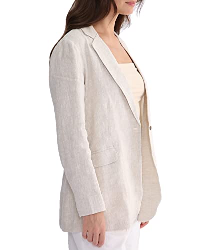 Amazhiyu Womens Pure Linen Long Sleeve Office Blazer Jackets Casual Outwear3