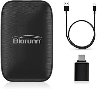 Biorunn Wireless CarPlay AI Box Lite – Android Auto & Smart Multimedia Adapter for Factory Wired CarPlay Systems