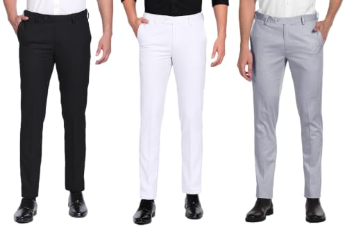 Image of Men's Slim Fit Formal Trousers | Office & Business Wear Pants For Men