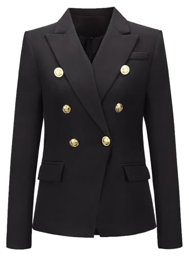 Women's Casual Blazer Solid Double Breasted Blazer Suit for Women Open Front Women Work Suit Jacket Blazers2