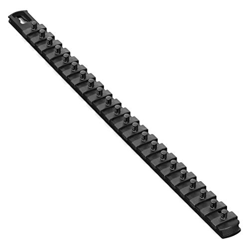 Image of Ernst Manufacturing 18-Inch Magnetic Socket Organizer with 22 1 /4-Inch Twist Lock Clips, Black (8420M-Black-1 /4)