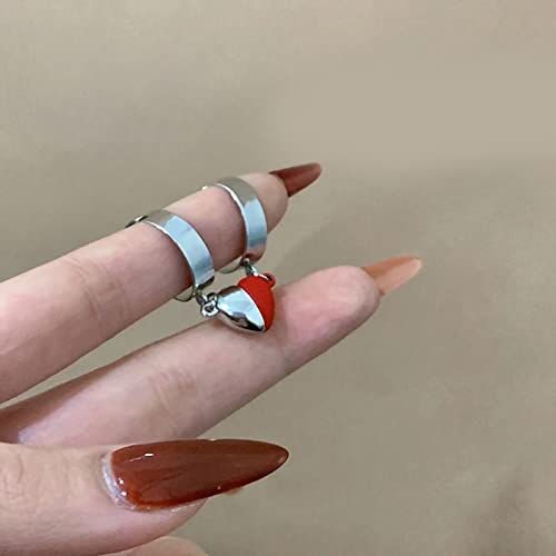 Awesomeonei Cuore Argento Coppie Anelli per gli