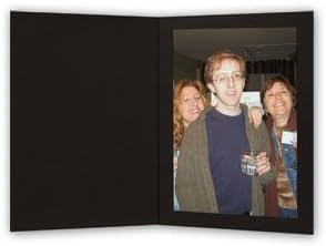 Black Waffle Cardboard Photo Folder for a 8x10 Picture - Pack of 50