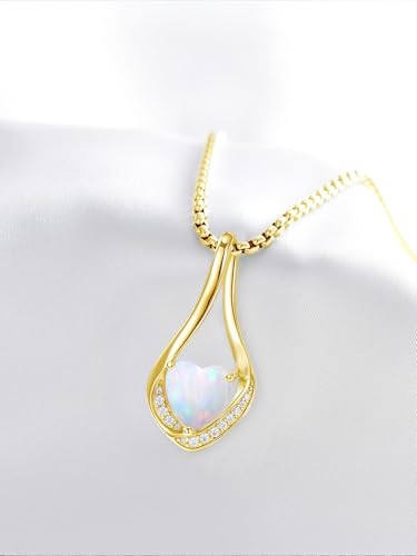 Birthstone Necklaces for Women,18k Yellow/White Gold Plated Forever Love Heart Infinity Pendant Necklace Anniversary Jewelry Christmas Birthday Gifts for Women Her Wife Girlfriend4