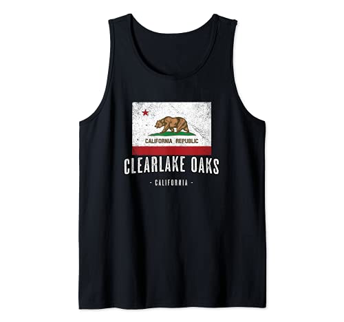 CLEARLAKE OAKS California | Cali City CA USA Ciudad Bandera Camiseta sin Mangas