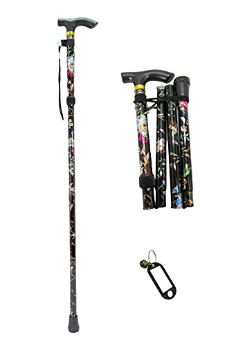 monomania 折りたたみ杖 全12種 軽量 5段階 調整 敬老の日 プレゼント 男女 兼用 高齢者 介護 老人会 町内会 イベント 景品 黒柄