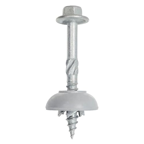 Tornillos autorroscantes para policarbonato, cabeza hexagonal, 50 unidades