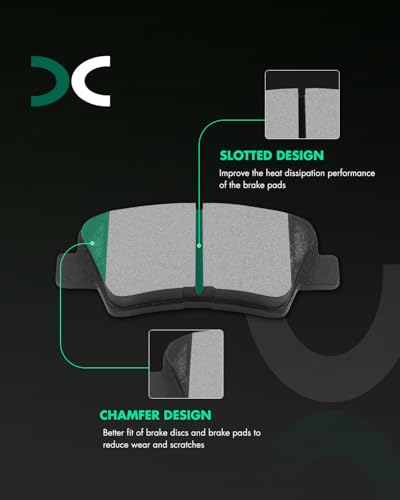 Image of SCITOO D1855 D1813 Ceramic Brake Pads Sets Front & Rear w /Hardware Replacement For Hyundai For Elantra GT /For Kona /For Veloster,For Kia For Forte /For Forte5 / For Optima /For Soul EV