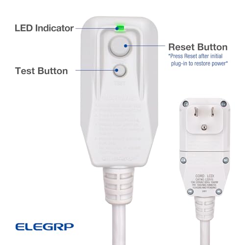 image for ELEGRP 0651513LY L15515 L22515 16AWG LCDI Power Cord Plug for A/C Air 