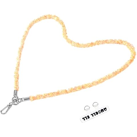 AUBELL Universal Phone Lanyard,Hands-Free Phone Strap Crossbody，Cell Phone Lanyard Suit for iPhone, Samsung, Google and other cell phones|1×Phone Neck Strap, 2× Lanyard Patches,Yellow Cover