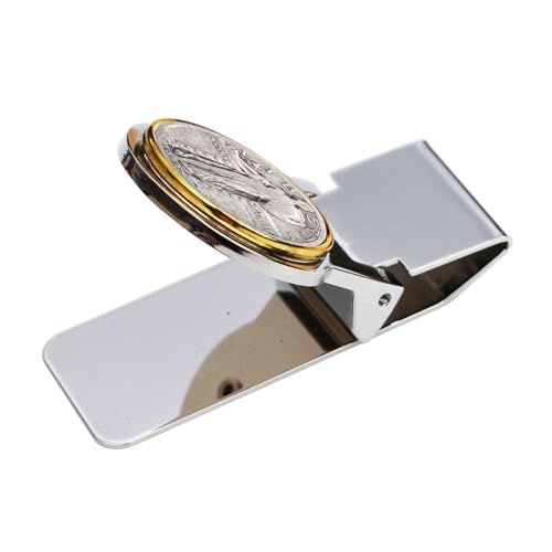 US 1928 Standing Liberty 90% Silver Quarter Hinged Money Clip NEW - Gold Coin Bezel3