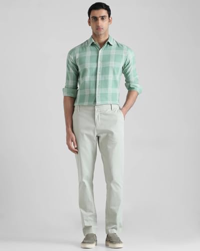 Image of MUFTI Purple Checks Slim Fit Shirt