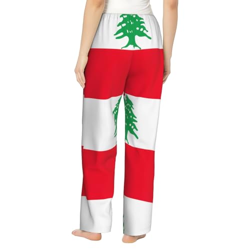 Pantalon de pyjama extensible drapeau Liban avec grandes poches - 3