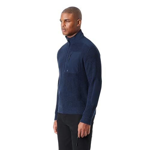 BASS OUTDOOR Men's Quarter Front Armer Pullover Sweater with Zip Chest Pocket Standard2