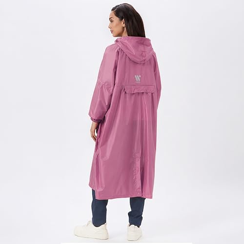 Image of Zeel Unisex Outdoor Rain Poncho for Adult, Waterproof, Lightweight & Packable, Polyester Pullover Full Sleeves Hooded Rainwear, Raincoat for Camping, Hiking, Travelling (AZ33, Free Size) (Onion)