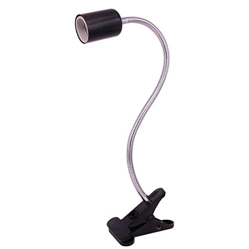 MILIWAN Portalampada E27 con Pinza, in Ceramica Resistente all'Alta Temperatura, Collo di Cigno 40cm, Adatta a Lampada LED da Lettura, Lampada Riscaldante e Riscaldatore Animali ecc [Aggiornata]