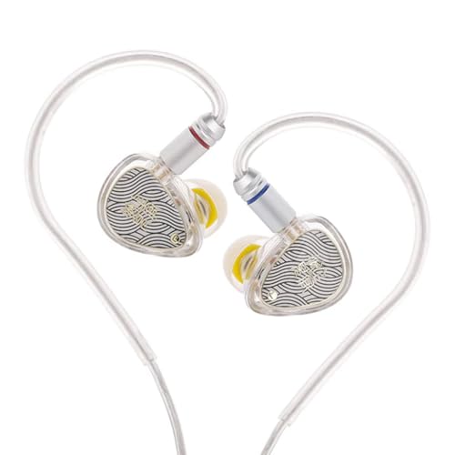 Image of Tangzu Wan'er S.G 2 Wired IEM Earphone with Mic, 10mm PET Diaphragm Dynamic Driver In-Ear Monitor earbuds with Ergonomic Resin Housing, Detachable 0.78mm 2-Pin Silver-Plated (White, Type-C, Mic)