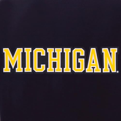 JH Design University of Michigan Wolverines Jacket Varsity Style Snap Up Coat 6