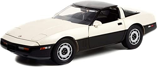 Greenlight 13632 1986 Chevy Corvette C4 - Dual-Tone Black and Silver Beige - Malcolm Konner Commemorative Edition 1:18 Scale