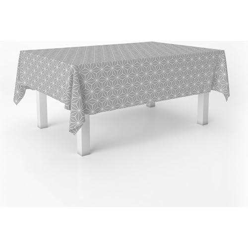 ECOMMERC3 Tovaglia cerata antimacchia rettangolare 260x140 Polygon Grigio