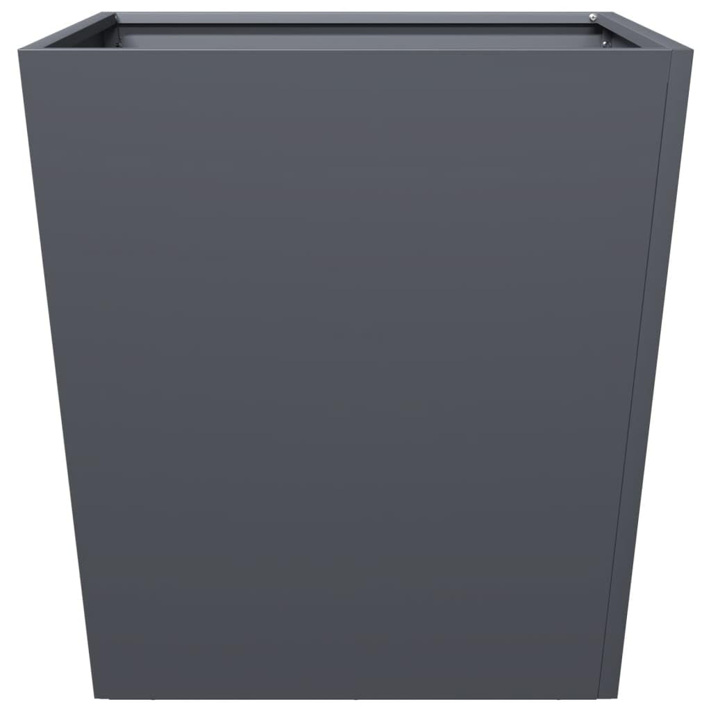 vidaXL Fioriera da Giardino Antracite 50x50x50 cm in Acciaio, fioriera, fioriera da Patio, Vaso Fiori da Esterni, fioriera da Esterno