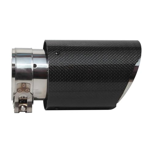 Tube de silencieux d'échappement en carbone droit et acier look sport