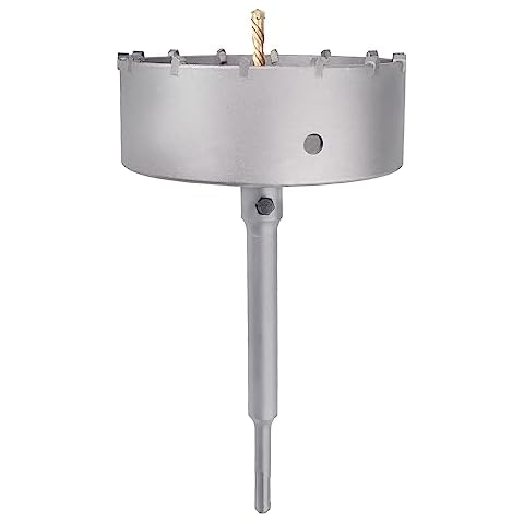 120mm / 4-3/4 inch Concrete Hole Saw + 220mm SDS Plus Rod, Cement Hole Saw, Brick Hole Saw for Concrete Cement Brick Wall and Stone (120mm (4-3/4 inch)) Cover