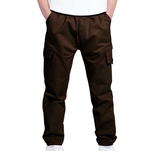 Boys Cargo Joggers Pants Youth Causal Hiking Athletic Pants Drawstring Elastic Waist Outdoor Camping Sweatpants