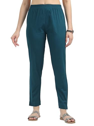 KN Textiles Women's Everyday Viscose Spandex Pants| Soft 2-Way St...