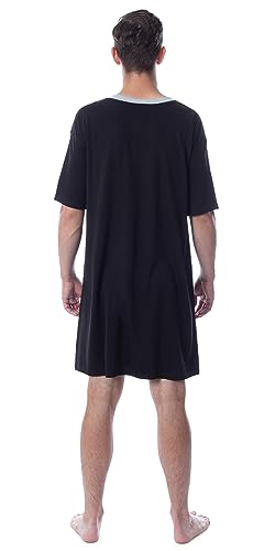 INTIMO Star Wars Mens' The Mandalorian Grogu Baby Yoda Nightgown Sleep Pajama Shirt (Medium) Black3