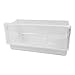 Price comparison product image SPARES2GO Complete Lower Drawer Basket Box for Indesit Fridge Freezer Refrigerator (White/Crystal)