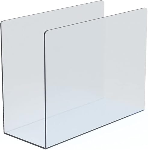Azar Displays 255084 Organizador de escritorio grande para archivosclasificador, paquete de 4, transparente