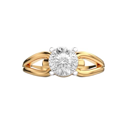 Bague moissanite Romanticana Padma luxe fait main en argent et plaqué or