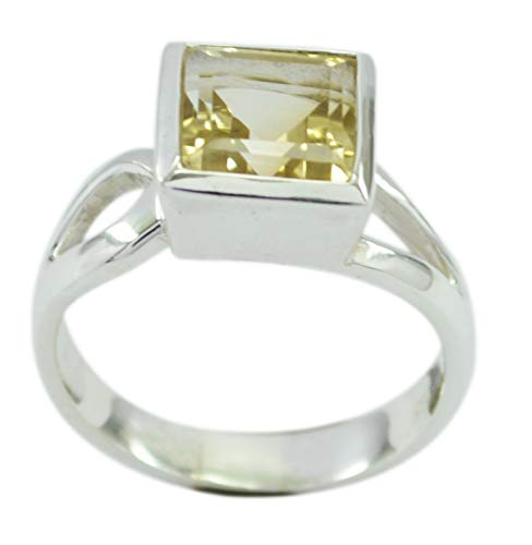 Bague en argent 925 et citrine jaune véritable RIYO pour femme