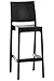 ADHW Barhocker Maya Kunststoff Barstuhl Garten Thekenhocker Stapelbar Küchenhocker (Color : Schwarz)