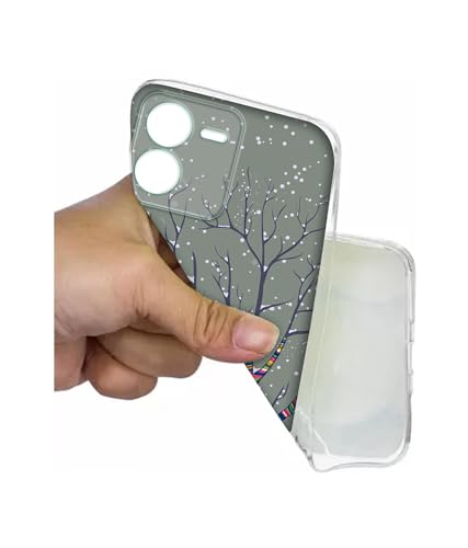 Image of Casotec Winter Pattern Print Design Printed Silicon Soft TPU Back Case Cover for iQOO Z9 5G