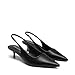 DREAM PAIRS Women's Kitten Heels Slingback Low Closed Toe Comfortable Pumps Pointed Toe Wedding Party Elegant Dress Shoes,Size 8,Black-Pu,SDPU25093W