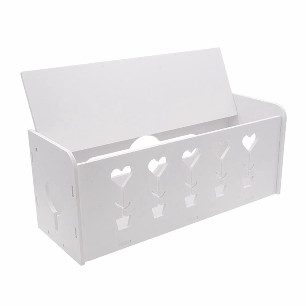 Cable Management Case, Wire Storage Box with Hole, Durable Plastic Material, Not Easy Age Fade, Quick Access, Rectangular Power Line Organizer Box, for Charger