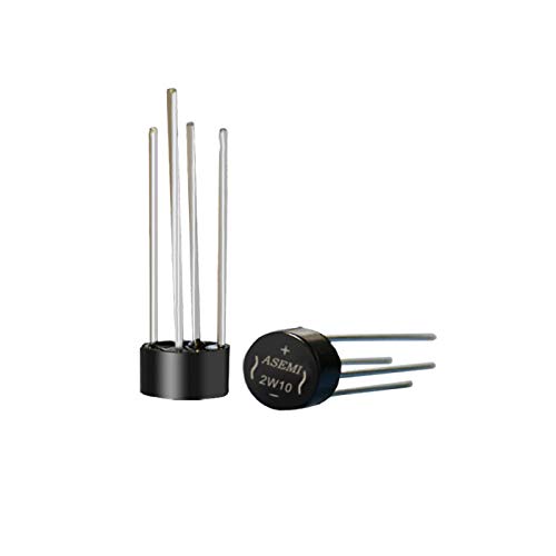 (Packung mit 20 Stück) ASEMI 2W10/2W10G Brückengleichrichter WOB-4 Paket Durchgangsloch 2A1000V für LED-Lampe Cover