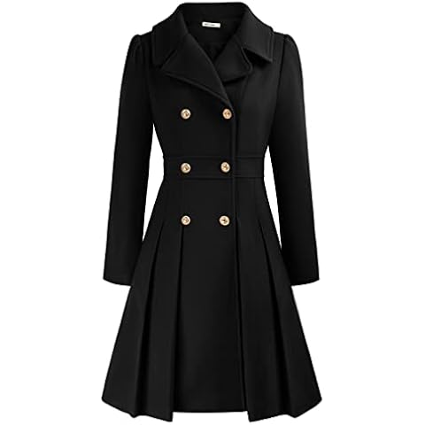 Manteau GRACE KARIN Slim Noir Cover