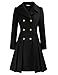 GRACE KARIN Damen Wintercoat Revers Jacke Schwarz Mantel Langarm Wintermantel Warm Jacke einfarbig Mantel casual style Outwear Doppelknopf XL CL0977A21-03 Lang Lang günstig Kaufen-GRACE KARIN Damen Wintercoat Revers Jacke Schwarz Mantel Langarm Wintermantel Warm Jacke einfarbig Mantel casual style Outwear Doppelknopf XL CL0977A21-03